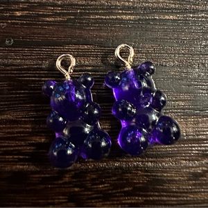 Resin Cobalt Gummy Bear Charms